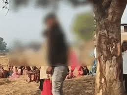 sidhi,  bodies  couple , hanging from a tree