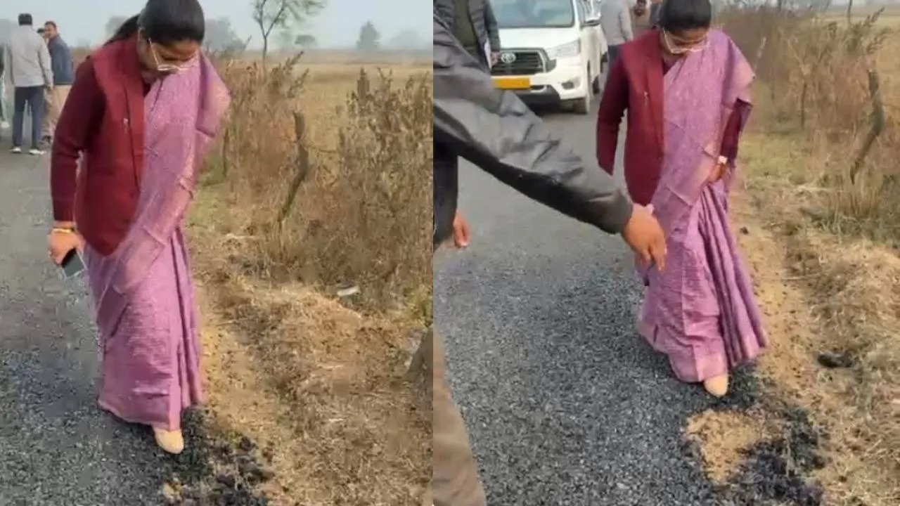 The road ,construction was exposed ,during inspection, minister stepped 