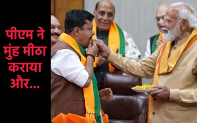 PM Modi, tissue , his pocket, after eating, laddu