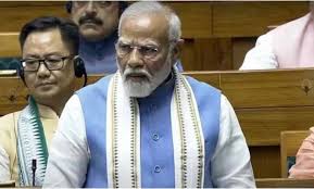  India, Lok Sabha, passes, motion, thanks,  President, address, without, PM
