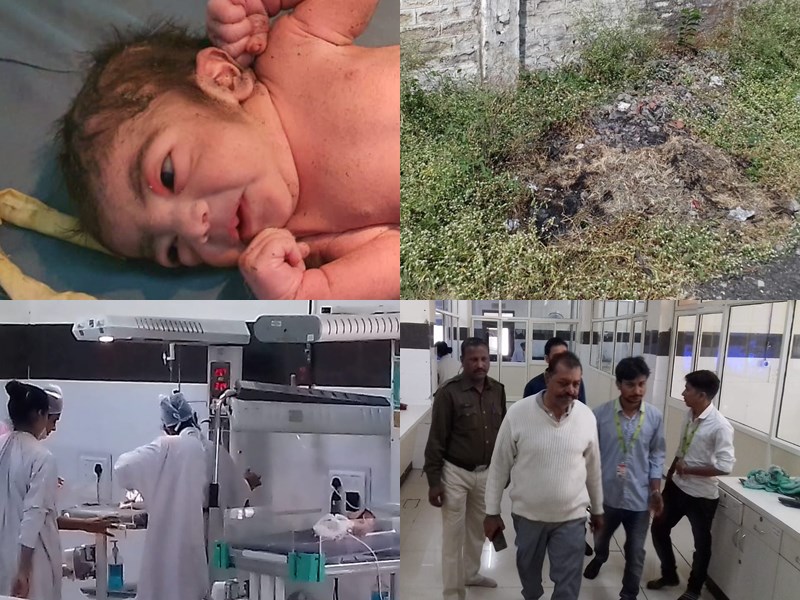 ratlam, Newborn girl, found, garbage