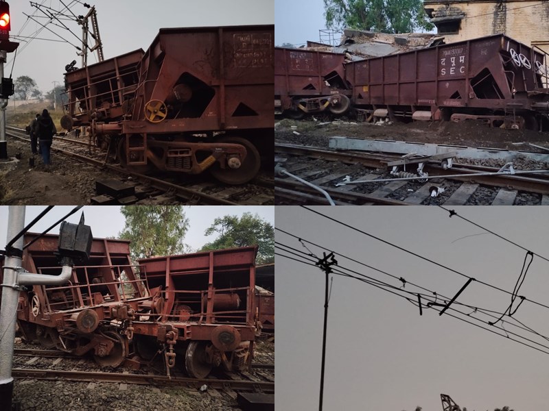 ratlam, Three carts derailed, goods train