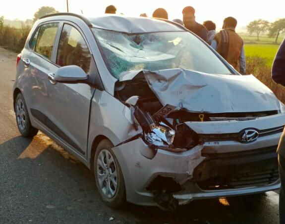 datia,  high-speed car, hit a bike, killing a young man