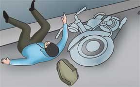 दो बाइकें भिड़ीं ,चार की मौत