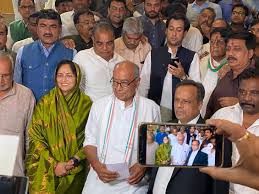 bhopal,Digvijay Singh, filed nomination , Rajya Sabha , Madhya Pradesh