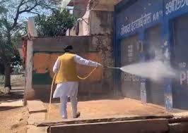shivpuri,  corona spread, BJP MLA, took charge himself.