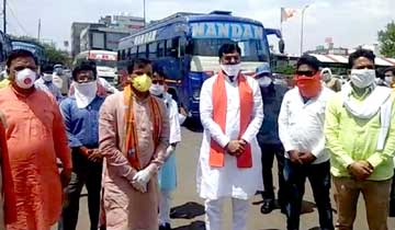 bhopal, Agriculture Minister, sews 200 studen,8 buses