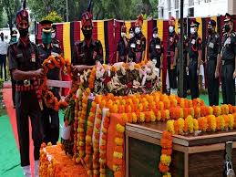 rewa, Martyr Deepak body ,reached home village, cremated , state honors