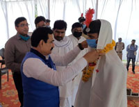 datia,Home Minister, Dr. Mishra, honored, Corona heroes ,istributed relief materials 