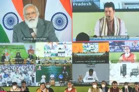 indore,PM Modi, lays foundation stone , Light House Project 