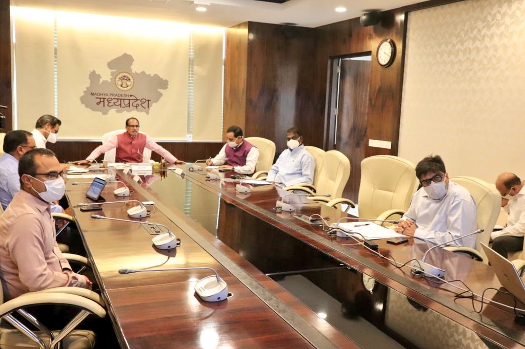 bhopal, CM Shivraj took meeting ,Crisis Management,all districts