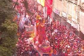 indore,Rajwada drenched,colors of Holi, after two years