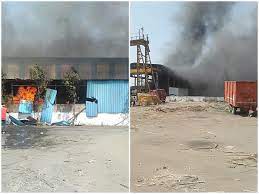 betul,fire in sugar mill ,store room