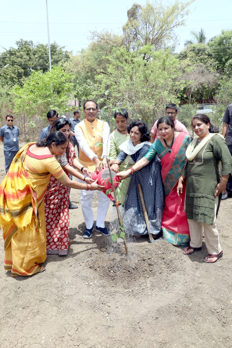 bhopal, Chief Minister Chouhan, planted saplings
