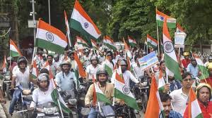 वीडी शर्मा की अलग अंदाज में तिरंगा यात्रा 