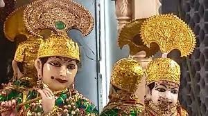 ग्वालियर में जन्माष्टमी पर हीरा पन्ना माणिक पुखराज से सजे राधा कृष्ण 