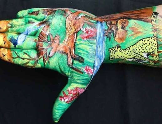 मेंहदी और पाम प्रतियोगिता में वन्य-प्राणी सप्ताह के 5वें दिन 156 प्रतिभागियों ने लिया हिस्सा 