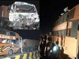 रीवा में भीषण सड़क हादसा प्रयागराज के यात्रियों से भरी हुई थी बस 15 की मौत 